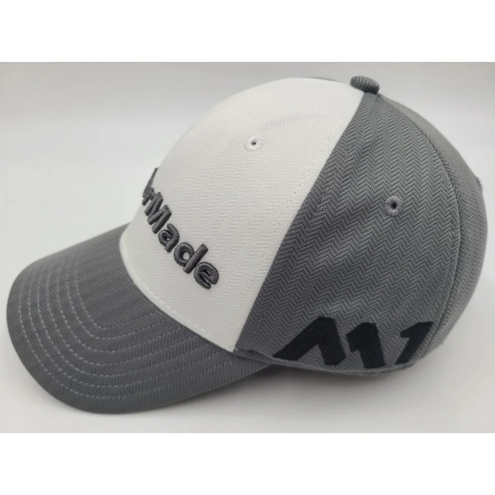TaylorMade Golf M1 TP5 Adjustable Hat Cap Tennis Baseball Men Women White Gray